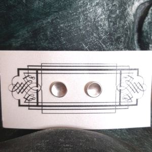 NEW 999 SILVER Domed Earrings